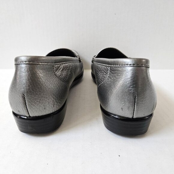 SAS Shoes Womens 8.5 Slim Pewter Metro Slip On Comfort Horsebit Loafers AAA - Picture 9 of 11